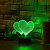 3D светильник Два сердца - миниатюра - рис 2.