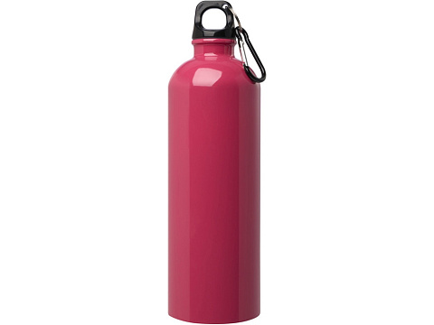Одностенная бутылка для воды с карабином Oregon, изготовленная из нержавеющей стали, сертифицированной по стандарту RCS, объемом 750 мл - Фуксия - рис 2.