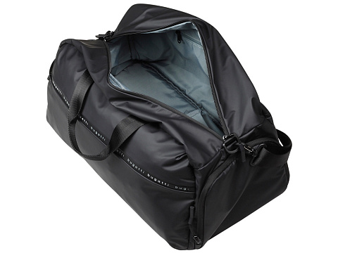 Сумка спортивная BUGATTI БЛАНК | BLANC, чёрная, тарпаулин/полиэстер, 52х26х27,5 см - рис 3.