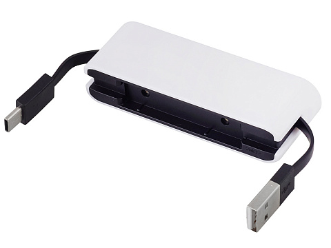 USB-хаб Hubix с коннектором 2-в-1 USB-C и USB-A, 2.0, белый - рис 3.
