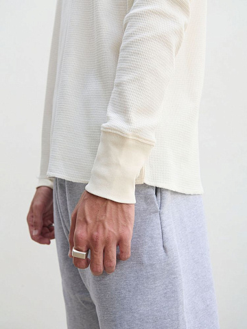 Футболка с длинным рукавом Thermal T, бежевая (неокрашенная) - рис 7.