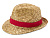 Pricus соломенная шляпа - Красный / Натуральный - миниатюра