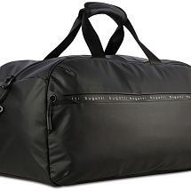 Сумка спортивная BUGATTI БЛАНК | BLANC, чёрная, тарпаулин/полиэстер, 52х26х27,5 см