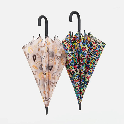 Зонт-трость Undercolor с полной запечаткой на заказ, с оранжевыми спицами - рис 5.