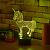 3D светильник Единорог - миниатюра