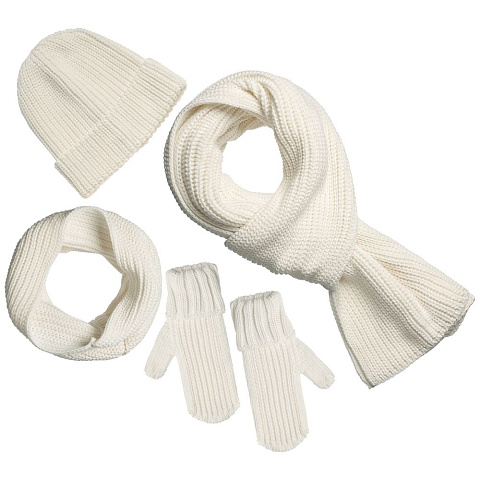 Шарф Nordkyn, белый (молочный) - рис 4.