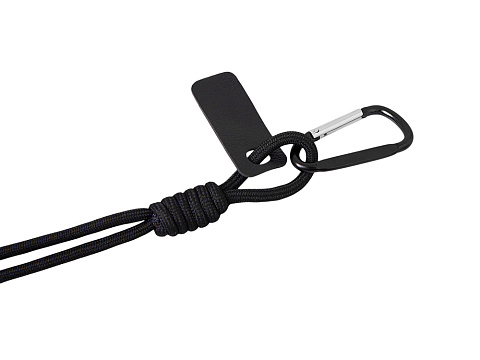 Брелок-веревочка на карабине Trinket, черный - рис 2.