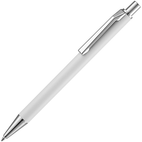 Ручка шариковая Lobby Soft Touch Chrome, белая - рис 2.
