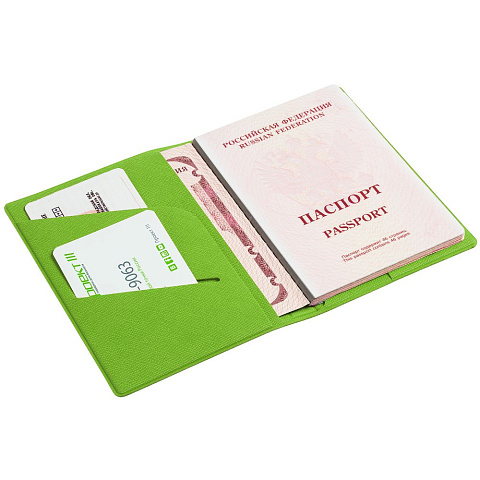 Обложка для паспорта Devon, зеленая - рис 4.