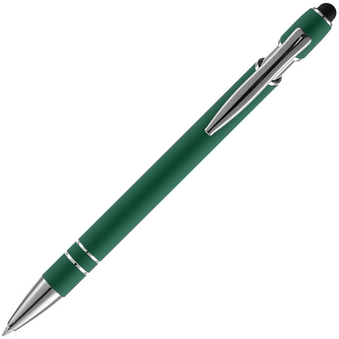 Ручка шариковая Pointer Soft Touch со стилусом, зеленая - рис 4.