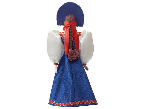 Подарочный набор: кукла фарфоровая, мед, синий - рис 11.