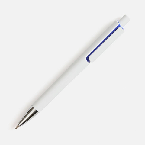 Ручка шариковая Dominanta, белая с темно-синим - рис 4.
