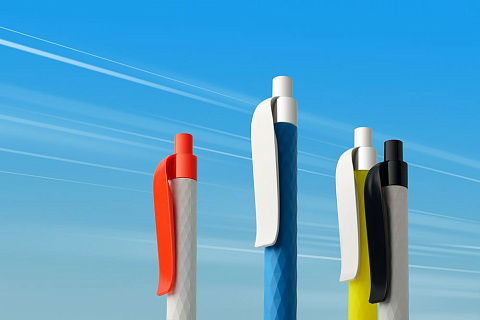 Ручка шариковая Prodir QS01 PMP-P, желтая с белым - рис 6.