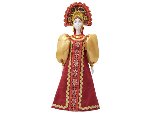 Подарочный набор: кукла фарфоровая, мед, красный - рис 15.