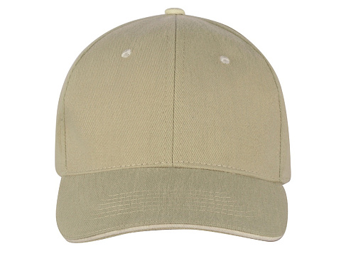 Бейсболка New Castle F 6-ти панельная, оливковый/натуральный - рис 2.