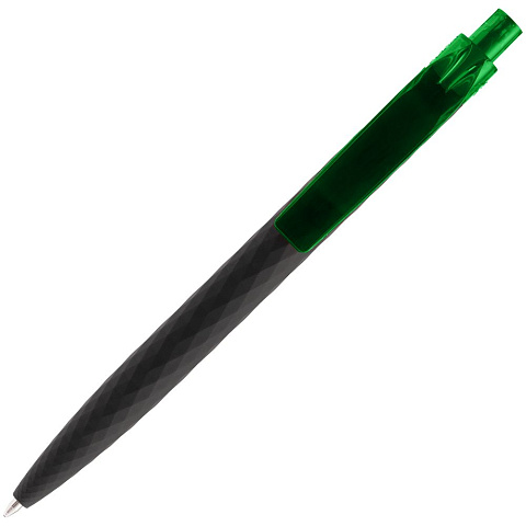 Ручка шариковая Prodir QS01 PRT-P Soft Touch, черная с зеленым - рис 5.