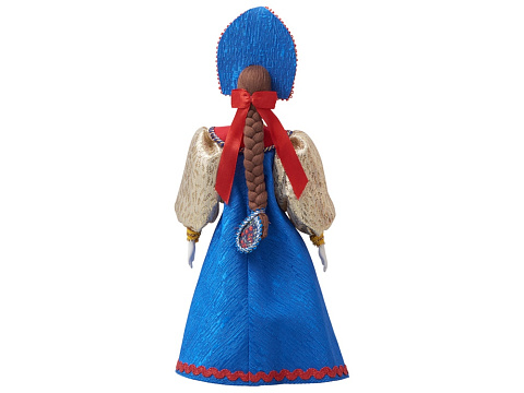 Подарочный набор: кукла фарфоровая, чай Малина с мятой, синий - рис 17.