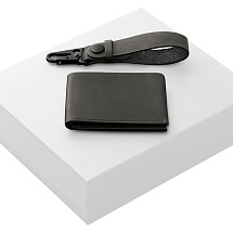 Подарочный набор Long River: кошелек, ремешок для ключей (без лого Long River), белая коробка