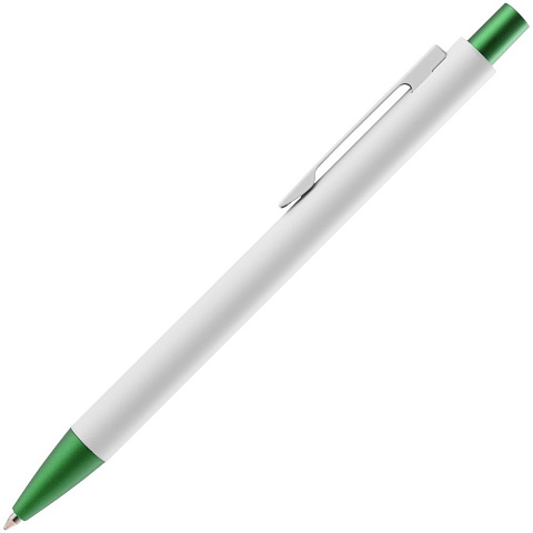 Ручка шариковая Chromatic White, белая с зеленым - рис 3.