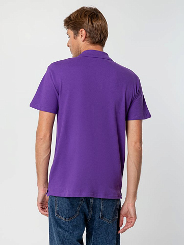 Рубашка поло мужская Summer 170, темно-фиолетовая - рис 7.