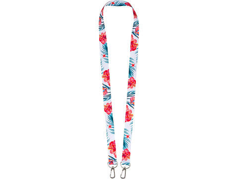 Ланъярд 2 см под сублимацию с 2-мя карабинами, серебристый - рис 3.