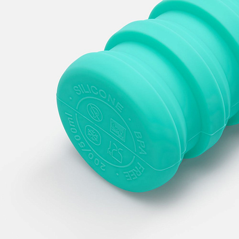 Складная бутылка для воды Cascata, бирюзовая - рис 6.