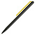 Шариковая ручка GrafeeX в чехле, черная с желтым - миниатюра