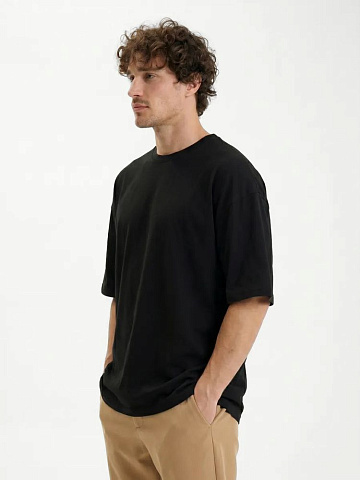 Футболка Oversize Premium 210, черная - рис 4.