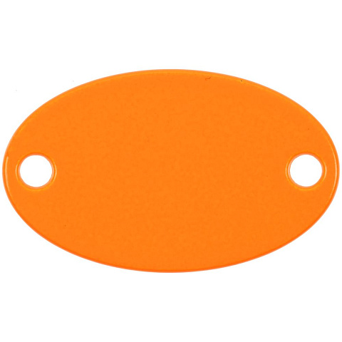 Шильдик металлический Alfa Oval, оранжевый неон - рис 2.