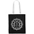 Холщовая сумка Chakraday, черная с белыми ручками - миниатюра - рис 4.