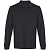Рубашка поло унисекс с длинным рукавом Pacific LSL, черная - миниатюра