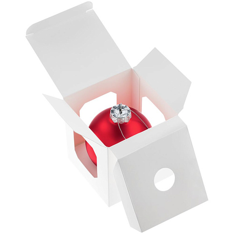 Елочный шар Finery Matt, 8 см, матовый, темно-красный - рис 5.