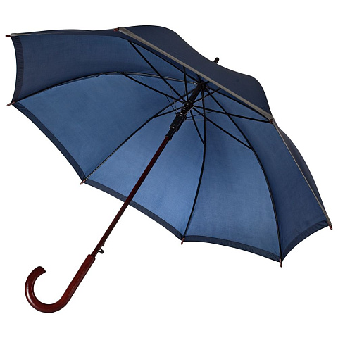Зонт-трость светоотражающий Reflect, синий - рис 2.
