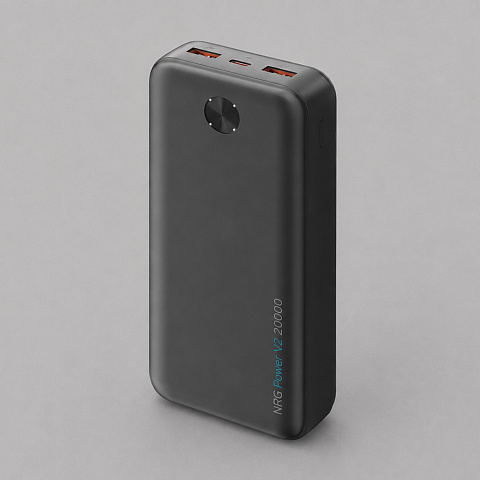 Внешний АКБ NRG Power V2 20000 мА-ч, 2A, 2xUSB, черный, Deppa