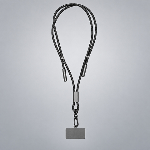 Шнурок-держатель для телефона с зарядным кабелем USB-C на USB-C/Lightning Lany Eco Charge, серый