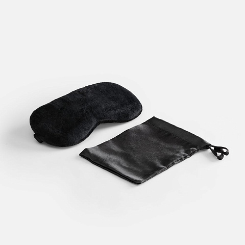 Двухстороняя маска для сна Veluto, черная - рис 2.