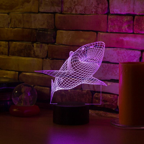 3D светильник Акула - рис 4.