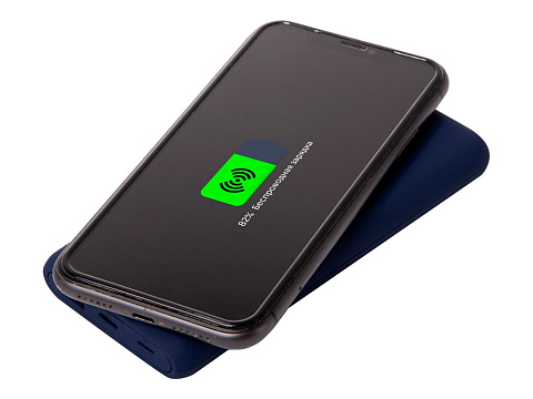 Внешний беспроводной аккумулятор c QC/PD Reload, 10000 mAh, темно-синий - рис 3.
