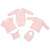 Шапочка детская Baby Prime, розовая с молочно-белым - миниатюра - рис 3.