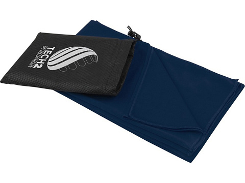 Lucas спортивное полотенце из переработанного полиэстера 70х140 см - Синий нэйви - рис 6.