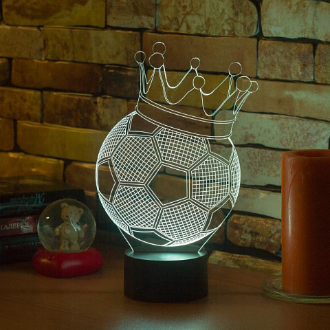 3D светильник Мяч с короной - рис 7.