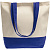 Сумка для покупок на молнии Shopaholic Zip, неокрашенная с синим - миниатюра - рис 3.