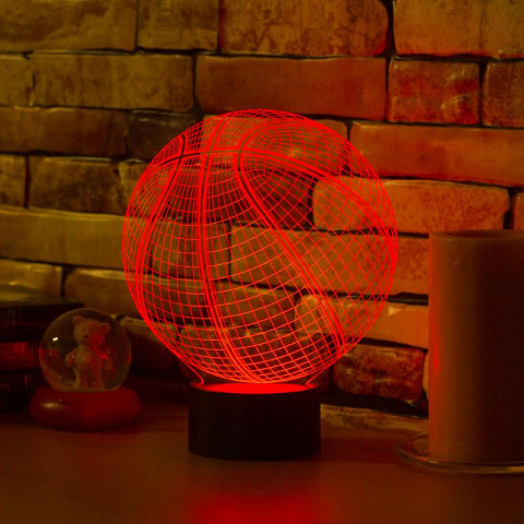 3D светильник Баскетбольный мяч - рис 2.
