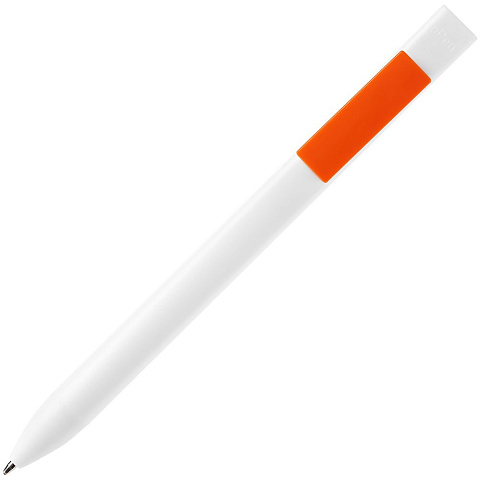 Ручка шариковая Swiper SQ, белая с оранжевым - рис 3.