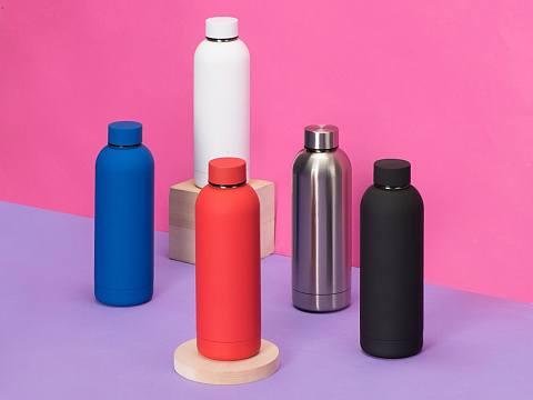 Вакуумная термобутылка Cask Waterline, 500 мл, серебристый глянцевый - рис 8.