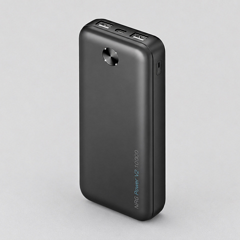 Внешний АКБ NRG Power V2 10000 мА-ч, 2A, 2xUSB, черный, Deppa