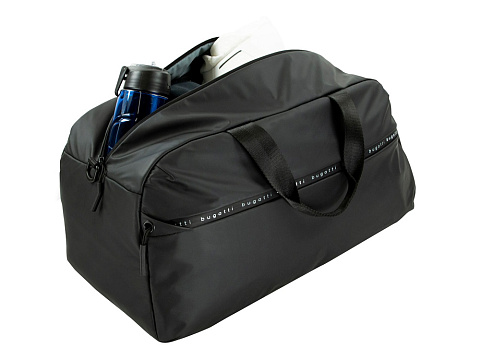 Сумка спортивная BUGATTI БЛАНК | BLANC, чёрная, тарпаулин/полиэстер, 52х26х27,5 см - рис 4.