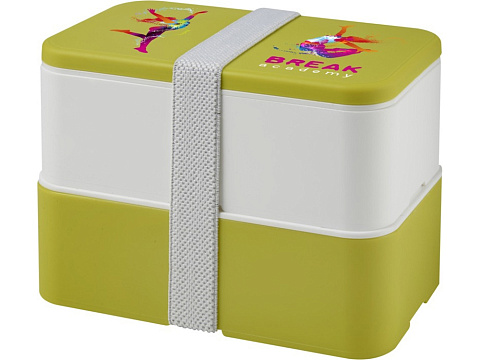 Двухслойный ланчбокс MIYO, лайм/белый - рис 7.