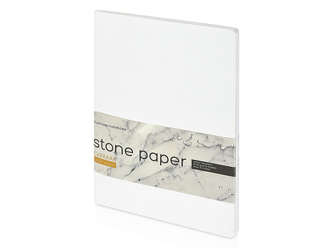 Тетрадь с каменной бумагой А5 Carrara 40 л., линейка, белый