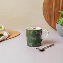 Кружка фарфоровая Butterflies Mikasa GREEN 280 мл